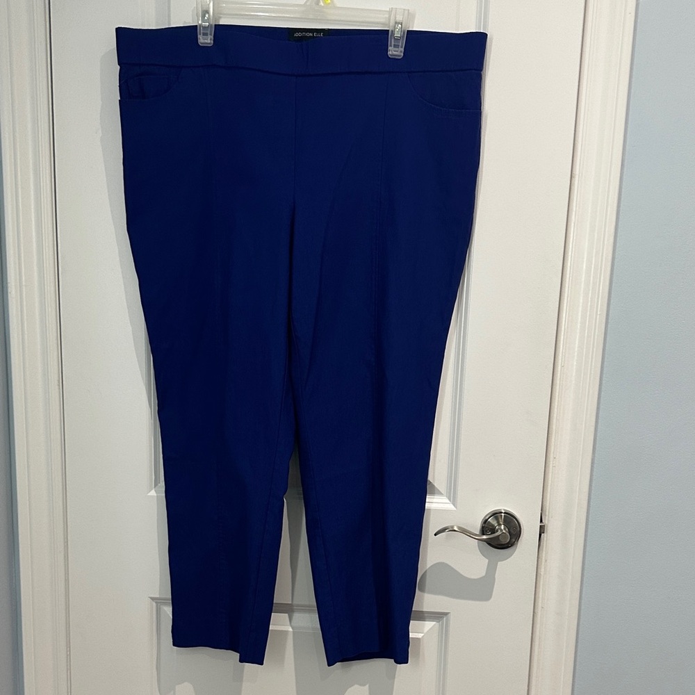 Deep Blue Straight-Leg Work Pants